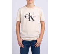 Calvin Klein Boys Light Monologo S/s T-shirt Whitecap Gray Talla: 12 | Camisetas Outlet | Unisex | Gris