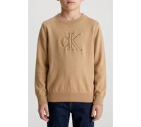 Calvin Klein Boys Quilted Monogram Sweater Sandy Beige Talla: 12 | Chalecos Outlet | kids | Marrón