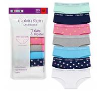 Calvin Klein Bragas hipster de algodón elástico con logotipo de la cintura sin etiqueta (paquete de 7) - - Small