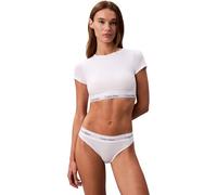 Calvin Klein Braguita brasileña Mujer con Logotipo en la Cintura, Blanco (White), M