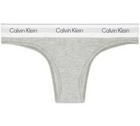 Calvin Klein Braguita brasileña Mujer con Logotipo en la Cintura, Gris (Grey Heather), S