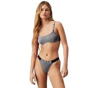 Calvin Klein Braguita de Bikini brasileña Mujer con Detalles distintivos, Negro (Pvh Black), M