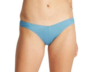 Calvin Klein Braguita de Bikini brasileña Mujer Delta Bikini con Logotipo, Azul (Adriatic Blue), M