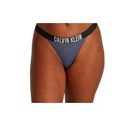 Calvin Klein Braguita de Bikini Mujer Brazilian con Logotipo en la Cintura, Azul (Grisaille), M