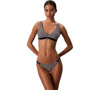 Calvin Klein Braguita de Bikini Mujer Brazilian Low Waist, Negro (20242 Icon Cotton Emblem W Black), S