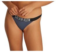 Calvin Klein Braguita de Bikini para Mujer con Logo Tipo, Azul (Grisaille), L