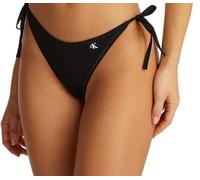 Calvin Klein Braguita de Bikini para anudar en los Laterales Mujer String Side Tie con Logotipo Tipo Etiqueta, Negro (Pvh Black), XL