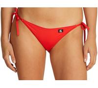 Calvin Klein Braguita de Bikini para anudar en los Laterales Mujer String Side Tie con Logotipo Tipo Etiqueta, Rojo (Flaming Chili), L