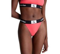 Calvin Klein Braguita de Bikini para Mujer Cheeky High Rise Bikini con Logotipo en la Cintura, Rosa (Calypso Coral), XS