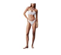 Calvin Klein Braguita de Bikini para Mujer con LogoTipo, Blanco (Pvh Classic White), L