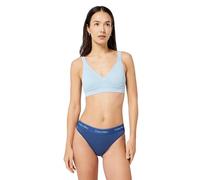 Calvin Klein Braguita Mujer High Leg con Logotipo en la Cintura, Azul (Dark Denim), XL