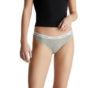 Calvin Klein Braguita Tipo Bikini Mujer con Logotipo en la Cintura, Gris (Grey Heather), XS
