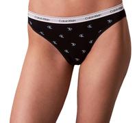 Calvin Klein Braguita Tipo Bikini Mujer con Logotipo en la Cintura, Negro (Diamond Logo Shoreline/Blue Descent), S