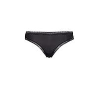 Calvin Klein Braguita Tipo Bikini para Mujer Thong con Encaje, Negro (Black), L