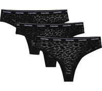 Calvin Klein Braguitas brasileñas Mujer Pack de 3 Low-Rise Ropa Interior, Negro (Black/Black/Black), 3XL