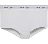 Calvin Klein Braguitas Hipster Mujer Boyshort con Logotipo en la Cintura, Blanco (White), L
