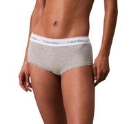 Calvin Klein Braguitas Hipster Mujer Boyshort con Logotipo en la Cintura, Gris (Grey Heather), XL