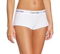 Calvin Klein Braguitas Hipster Mujer Boyshort de algodón elástico, Blanco (White), XL