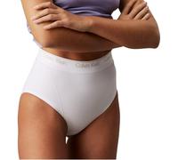 Calvin Klein Braguitas moldeadoras Mujer Slip Cotton Seammless Brief con logotipo en la cintura, Blanco (Classic White), L