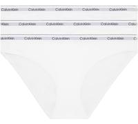Calvin Klein Braguitas Tipo Bikini Pack de 3 Mujer Algodón elástico, Blanco (White/White/White), M