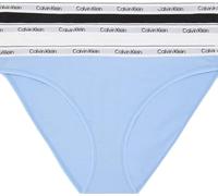 Calvin Klein Braguitas Tipo Bikini Pack de 3 Mujer Algodón elástico, Multicolor (Black/White/Frozen Fjiord), S