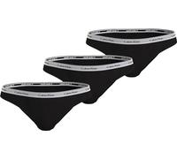 Pack 3 braga bikini Cotton Strech negras con MODERN LOGO CALVIN KLEIN - Negro / M