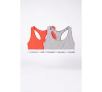 Calvin Klein Bralette 2-pack Punch Pink/grey Heather Talla: M | Calzoncillos Outlet | Mujer | Rosa