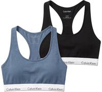 Calvin Klein Bralette 2pk Lv00qf8494, Multi (Black/Blue Tulip), M para Mujer