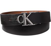 Calvin Klein Buckle Tumbled 35Mm Adj/Rev Lv04D7049G Cinturones, Brown (Black/CK Cognac/Antique Silver), 95 cm para Hombre