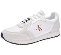 Calvin Klein Retro Sock Runner MG Wmm Ym0Ym01152, Parte Superior Baja Hombre, White (Bright White/Black/Aragon), 44 EU