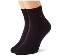 Calvin Klein Calvin Klein Casual Flat Knit Cotton Men's Quarter Socks 2 pack, Cuarto de los hombres, Black, 43/46