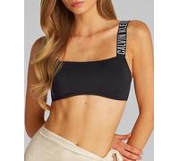 Calvin Klein Top Bikini Tipo Bandeau Mujer con Relleno extraíble, Negro (Pvh Black), XS