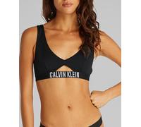 Calvin Klein Calvin Klein - Sujetador de bikini bralette con abertura y logo en la cinturilla. Negro