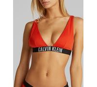 Calvin Klein Top de Bikini Mujer Bralette con Relleno extraíble, Rojo (Flaming Chili), L