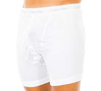 Calvin Klein - Calzoncillo boxer de manga corta para hombre, talla 46, color Blanco 100