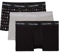 Calvin Klein Calzoncillos bóxer Hombre Pack de 3 Low Rise Trunks Ropa Interior, Multicolor (Black/Grey Heather/Subdued Logo), L