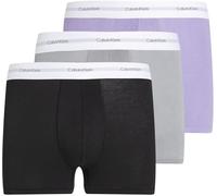 Calvin Klein Calzoncillos bóxer Hombre Pack de 3 Trunks con Logotipo en la Cintura, Multicolor (Black, Ash, Lilac Quartz), L