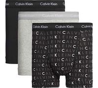 Calvin Klein Calzoncillos bóxer Hombre Pack de 3 Trunks Ropa Interior, Multicolor (Black/Grey Heather/Subdued Logo), M