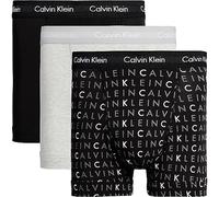 Calvin Klein Calzoncillos bóxer Hombre Pack de 3 Trunks Ropa Interior, Multicolor (Black/Grey Heather/Subdued Logo), L