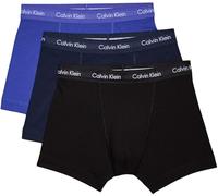 Calvin Klein Calzoncillos bóxer Hombre Pack de 3 Trunks Ropa Interior, Multicolor (C-Black/BLU/BLU), S