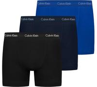 Calvin Klein Pack de 3 Calzoncillos Bóxer para Hombre Algodón Elástico, Multicolor (C-Black/BLU/BLU), XL