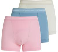Calvin Klein Calzoncillos bóxer Hombre Pack de 3 Trunks Ropa Interior, Multicolor (Faded Denim, Celadon Tint, Buff PK), XS