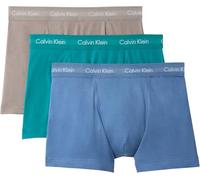 Calvin Klein Calzoncillos bóxer Hombre Pack de 3 Trunks Ropa Interior, Rojo (Driftwood/Moonlight Blue/Fanfare), S