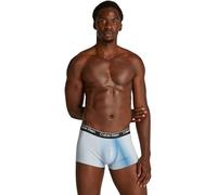 Calvin Klein Calzoncillos bóxer Hombre Trunk Low Rise con Logotipo en la Cintura, Azul (Palm Leaf Stripe_Light Blue), XL