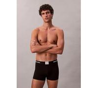 Calvin Klein Calzoncillos bóxer Pack de 3 Hombre Trunks con Logotipo en la Cintura, Negro (Black), S