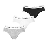 Calvin Klein Calzoncillos Hip Briefs Hombre Pack de 3 Ropa Interior, Multicolor (Black/White/Grey Heather), L