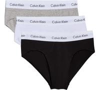Calvin Klein Calzoncillos Hip Briefs Hombre Pack de 3 Ropa Interior, Multicolor (Black/White/Grey Heather), L