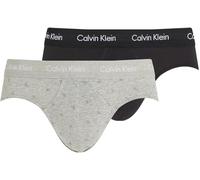 Calvin Klein Calzoncillos Hip Briefs Hombre Pack de 3 Ropa Interior, Multicolor (Blk, Diamond Logo_Gr Heath, N Stone), M