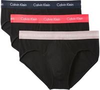 Calvin Klein Calzoncillos Hip Briefs Hombre Pack de 3 Ropa Interior, Negro (Black W Shoreline WB/Black W Fresh), S