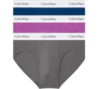 Calvin Klein Calzoncillos Hip Briefs Pack de 3 Hombre Algodón Elástico, Multicolor (Eiffle Tower Poisidon Dahlia), S